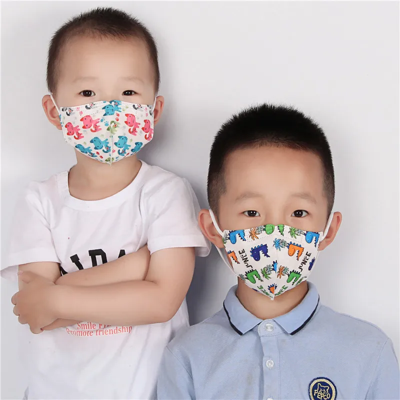 

10 PCS Disney Kid Masks PM 2.5 Mickey Dinosaur Pattern Anti-dust Children Face Mouth Protective Muffle Mask Breathable