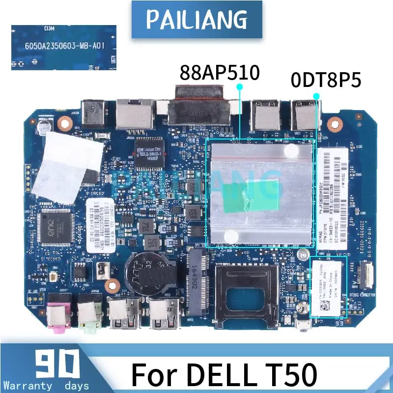 para Dell T50 88ap510 Computador Portátil Placa-mãe 0dt8p5 Notebook Mainboard Placa-mãe para notebook