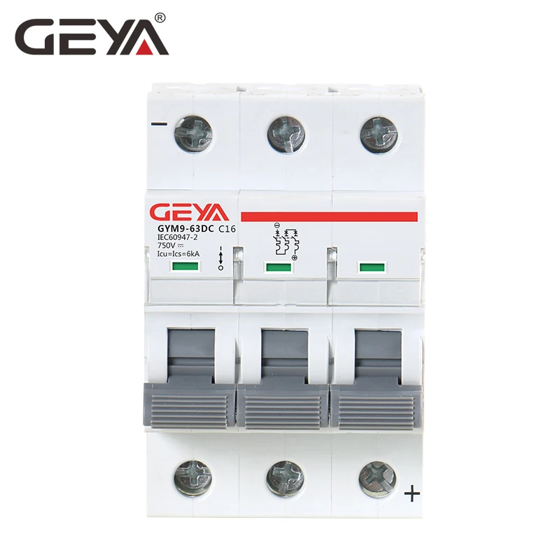 Мини-автоматический выключатель GEYA MCB DC 6KA 3P 750 В 6A 10A 16A 20A 25A 32A 40A 50A 63A | Обустройство