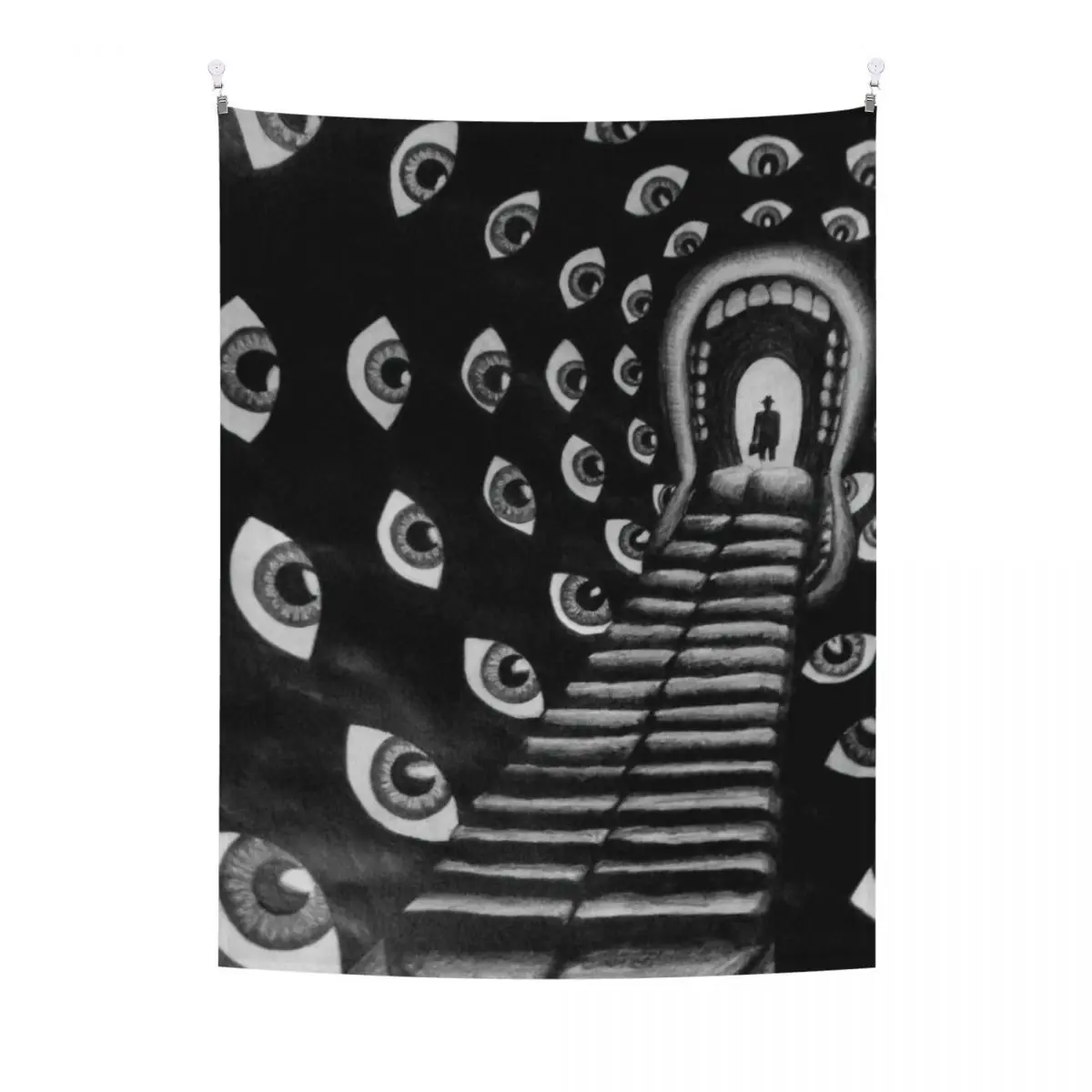 Готический готический ужас ведьмахство искусство хиппи полиэстер настенная