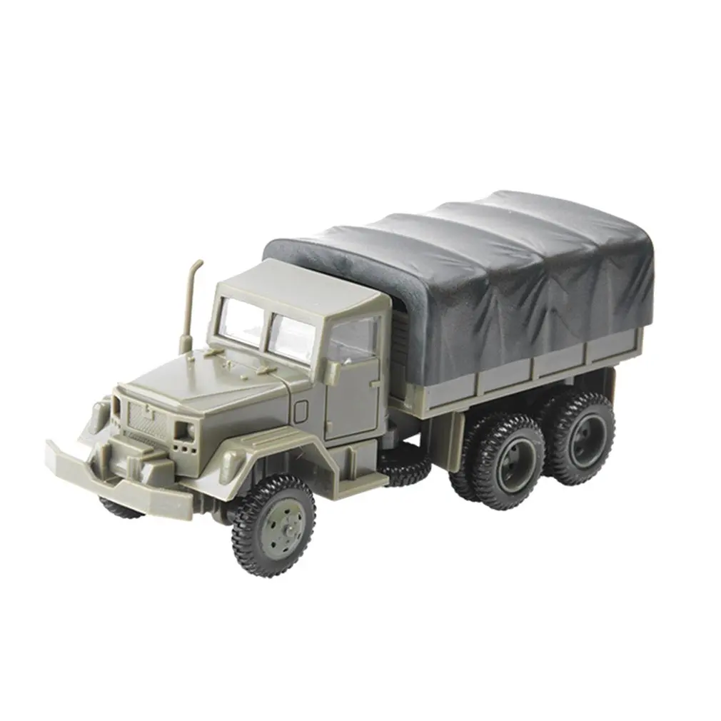 

1:72 M35 Military Truck 4D Wheeled Armored Vehicle Rubber-free Assembly Model Military Toy Car Gifts for Kids Boy