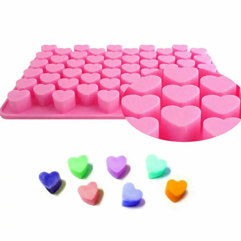 Мини силиконовая форма в форме сердца 55 отверстий |