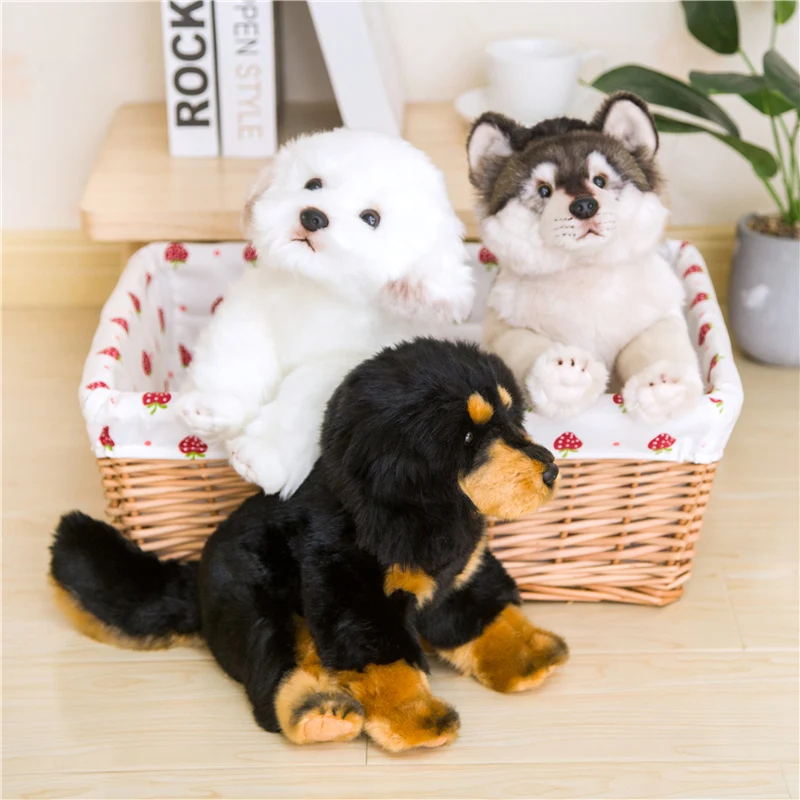 

Cute Simulation Wolf Tibetan Mastiff Plush Doll Wolf Dog Children's Toy Realistic Soft Pet Home Decor Collection Toy Kid Gift