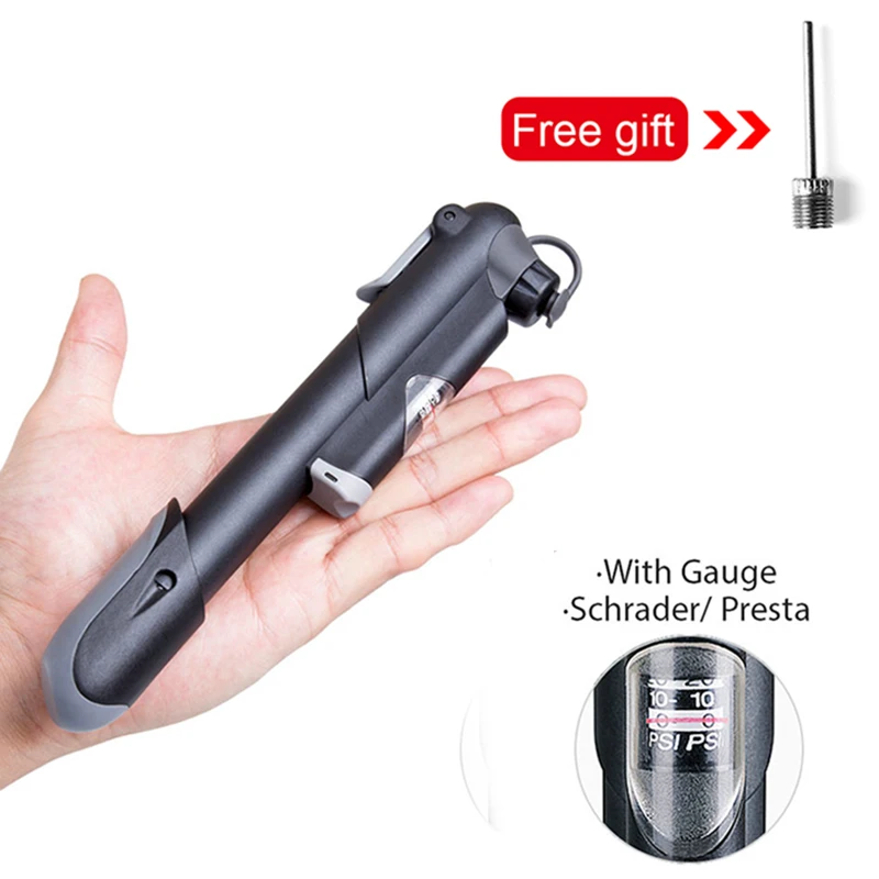 Портативный велосипедный мини воздушный насос ручной для езды на велосипеде