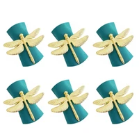 napkin buckle plated metal dragonfly gold napkin ring for hotel wedding holiday table dinner party diy decoration