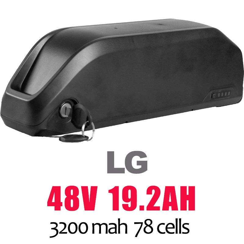 48V19.2AH Ebike LG литиевая батарея 48 в 52 в 21 Ач 23.8ач для Bafang BBS02 BBSHD мотор электрический велосипед литий-ионный аккумулятор ebike чехол для батареи - Цвет: 48V19.2AH
