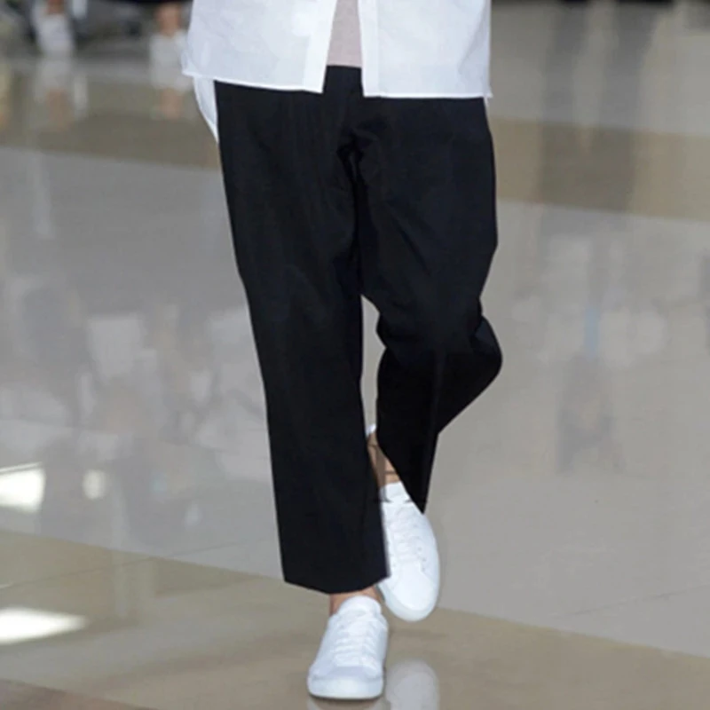 

Мужские повседневные брюки, сезон весна-лето 2021, Модные свободные брюки в стиле Звезд с большой и средней талией, брюки в стиле Харлан