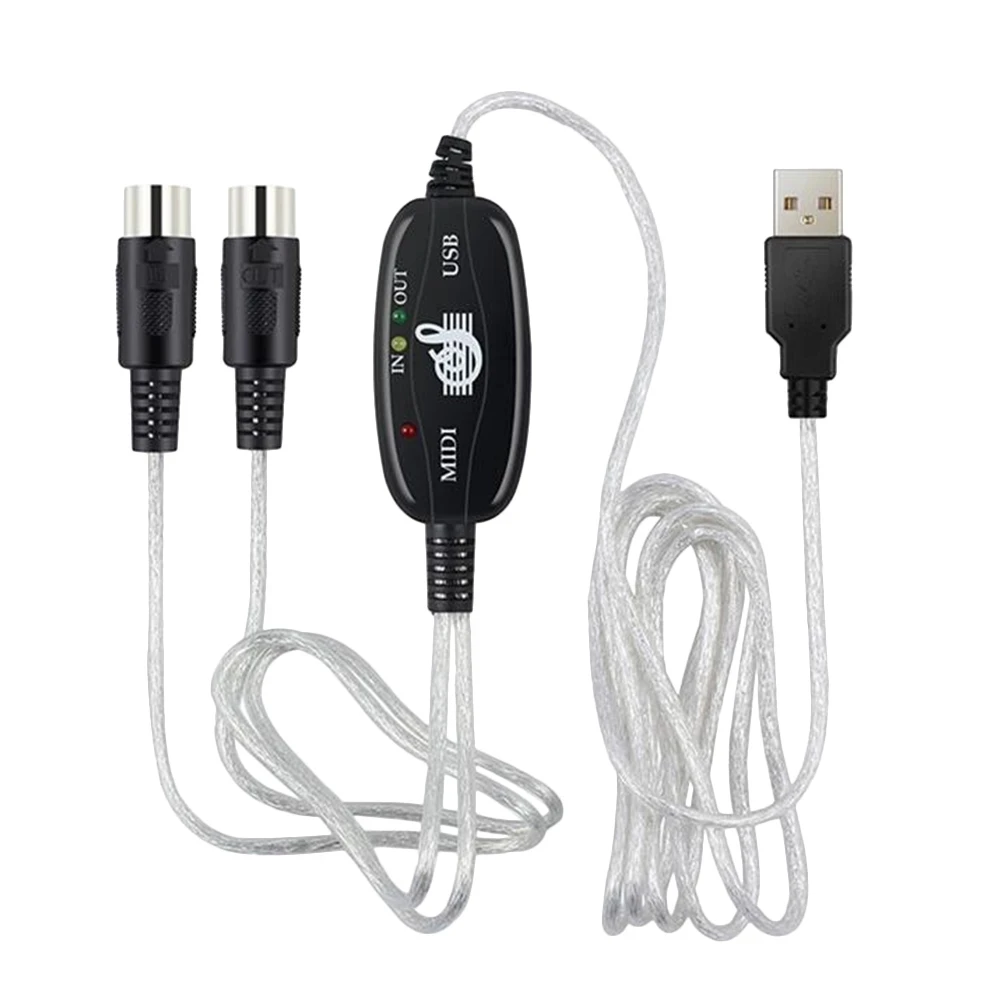 

USB In-Out MIDI Cabo Conversor Para o Cabo Do Teclado Musica Adaptador