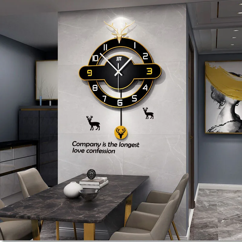 

Decorative Clocks Light Luxury Living Room Wall Clock Household Fashion Simple Wall Clock Creative Personalized Art Net Red