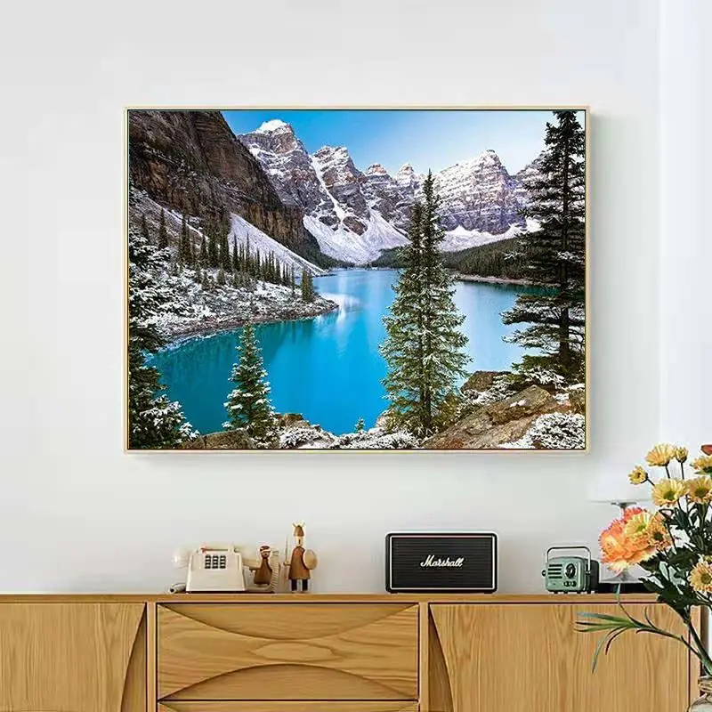 

GATYZTORY 5D DIY Diamond Painting Snow Mountain Pictures Diamond Embroidery Sale Scenery Cross Stitch Mosaic Crafts Kit