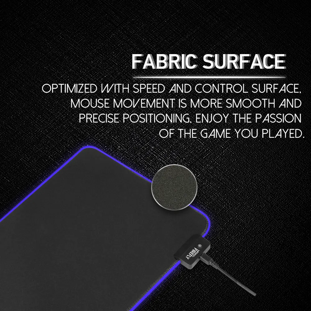 FANTECH MPR800S RGB коврик для мыши игровой коврик для мыши 800x30x0,03 см USB Коврик для мыши ультра-гладкая тканевая поверхность с фиксирующей кромкой для геймера