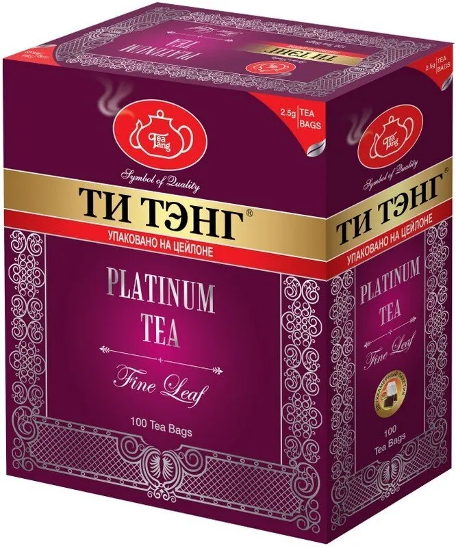 Чай Ти Тэнг &quotPlatinum (Платинум)&quot черный 100 пакетиков|Черный чай| |