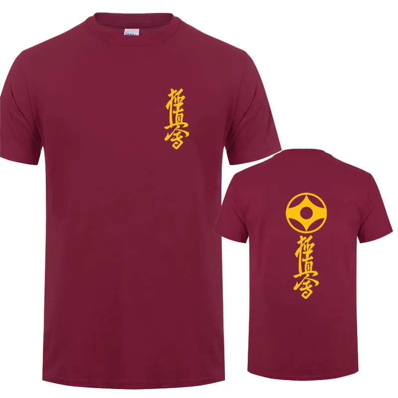 Новый Дизайн Лето Kyokushin каратэ футболки Прохладный печатных мужские короткий