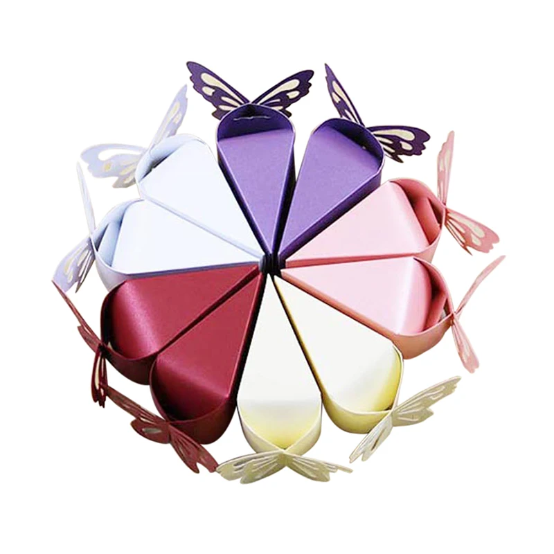 Dozzlor 1 шт. Бабочка Складная DIY коробка конфет Милая для детского душа Подарочная