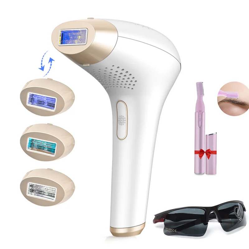 Epilator three lamp KinseiBeauty IPL лазерное устройство для удаления волос, перманентное удаление волос, IPL лазерный эпилятор, электрическая машина для удаления волос на подмышках - Цвет: Epilator three lamp