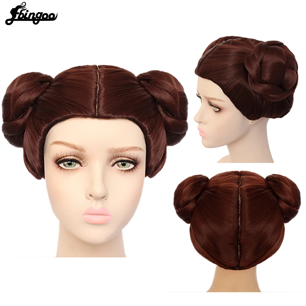 Парик для косплея Ebingoo Cap + Star Wars принцесса Лея органа соло с искусственной кожей