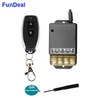 Беспроводной Радиочастотный пульт дистанционного управления FunDeal, 433 МГц, 110 В переменного тока, 220 В, 30 А, 1-канальный релейный приемник и передатчик для включениявыключения электрического питания