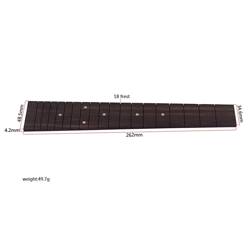 

23 Inch Ukulele Fretboard Fingerboard 18 Fret Replacement Rosewood Ukulele Accessory for Bass Ukulele