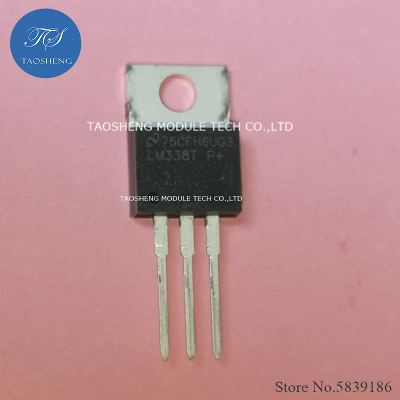 

2pcs LM338T LM338 TO-220 5-Amp Adjustable Regulators 100%New Original