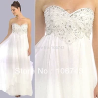 free shipping 2018 new hot vestido de festa longo chiffon sweetheart strapless gown custom beading homecoming bridesmaid dresses