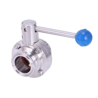 1 12inch 38mm sus304 stainless steel sanitary 1 5inch tri clamp butterfly flow control valve homebrew beer dairy product
