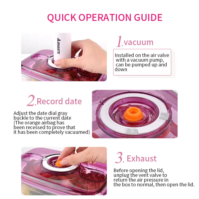 ABS Материал Cacuum контейнер вакуумные запечатанные банки пищевой резервуары