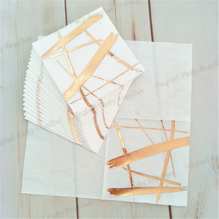 Бесплатная доставка 100 шт столовые салфетки черные золотые фольгированные