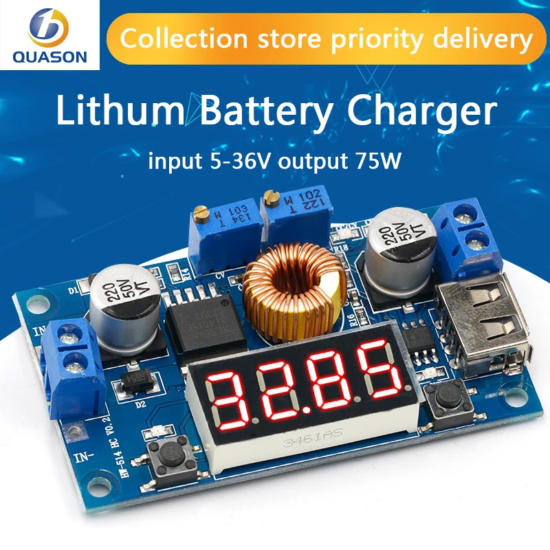 Цифровой светодиодный привод DC 5A модуль зарядного устройства для литиевой