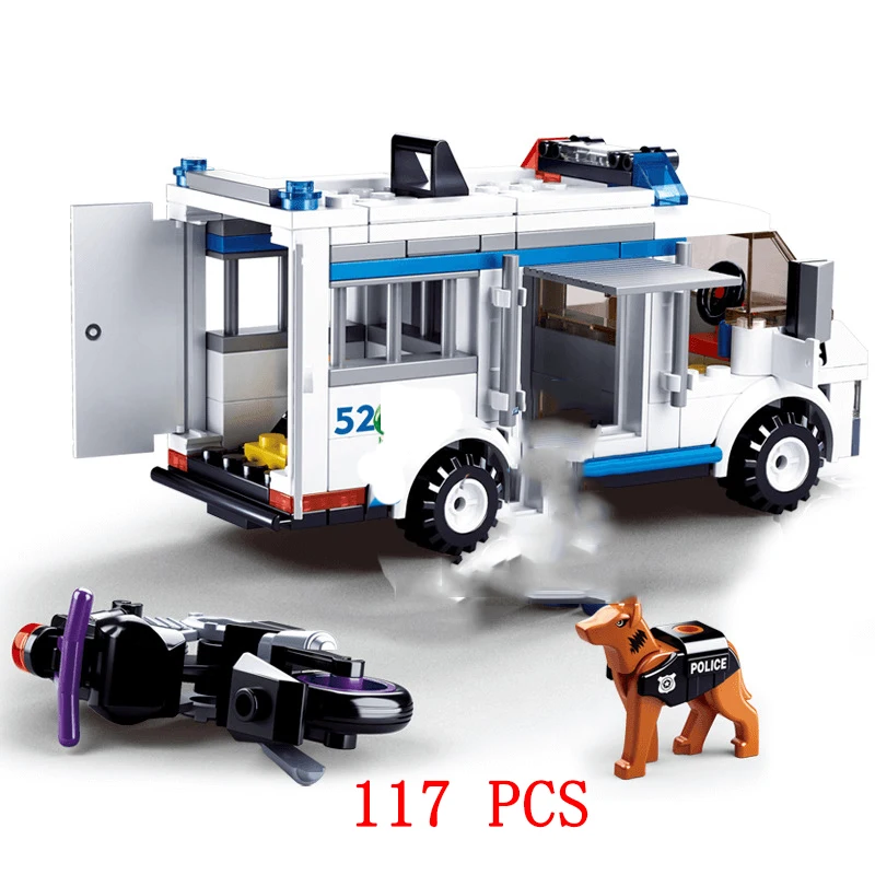 Совместимая с патрулем модель полицейского участка автобуса строительные блоки