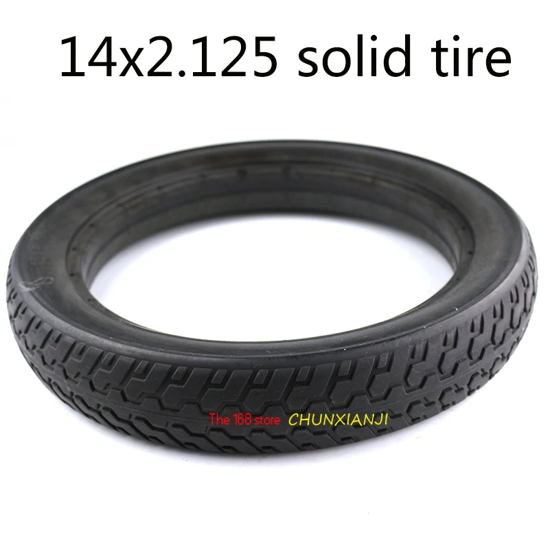 

Lightning shipment Solid Rubber Electric tire 14*2.125 Electrombile Solid Tyre 14x2.125 Inflation-free Tire