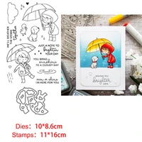 umbrella girl stamp and dies 2021 transparent clear silicone stamp cutting die set for diy scrapbooking photo decorative