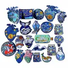 Нашивка Prajna Van Gogh, вышитые сердца, нашивки для одежды, утюжок на волнах, нашивки для одежды, мультяшная аппликация, уличный значок