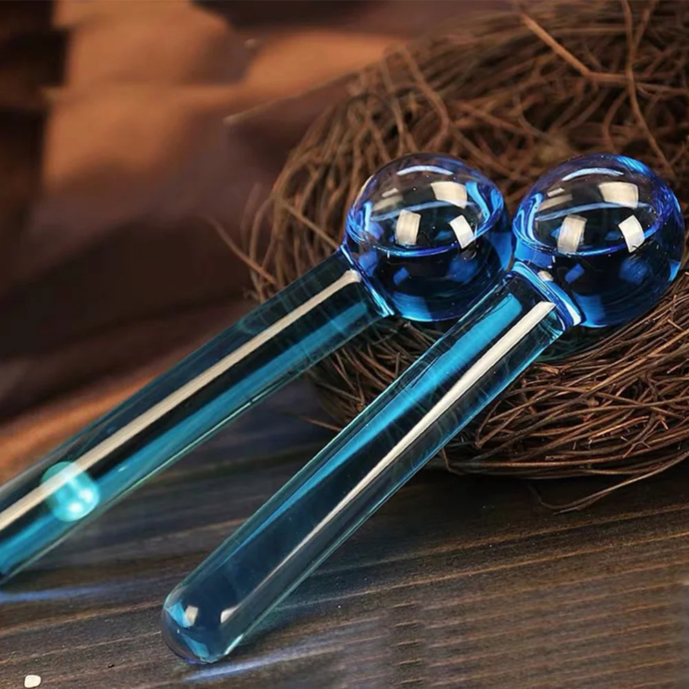 

2Pcs Creative Facial Globes Beauty Ice Energy Crystal Facial Cooling Ice Globes (Blue)