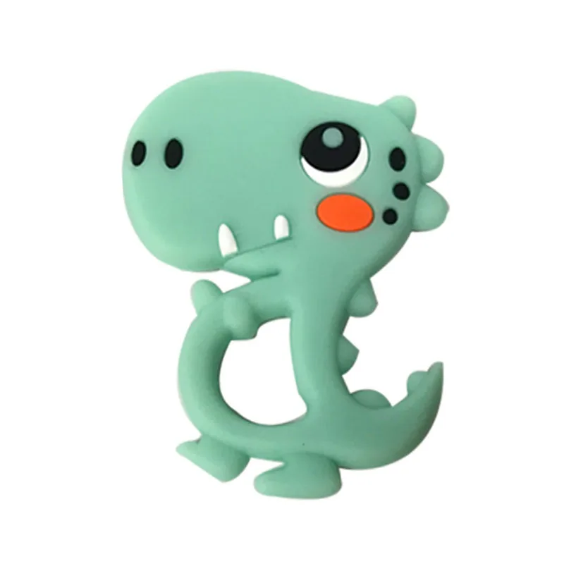 1 шт. Динозавр Детский силиконовый прорезыватель BPA бесплатно животное бисер