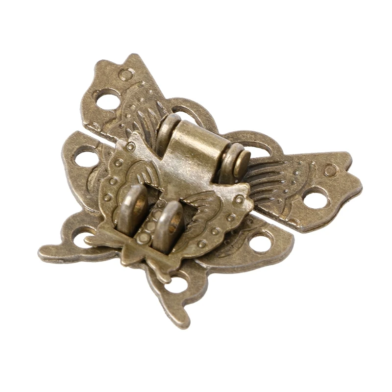 

Butterfly Antique Bronze Hasp Latch Wooden Box Mini Cabinet Buckle Locks 45x37mm