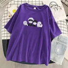 Дзюдзюцу Кайсен аниме мультфильмы футболки с принтом персонажей летний дышащий топ с круглым вырезом свободная уличная брендовая качественная футболка женская