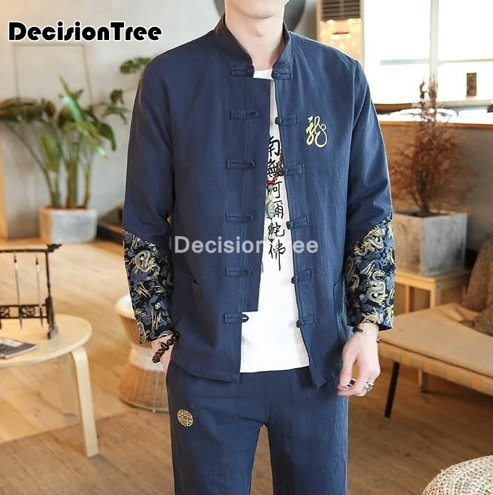 

2021 long sleeve chun tai clothing set chinese tang suit kung fu clothes uniform for men kung fu set asian taichi tang suit