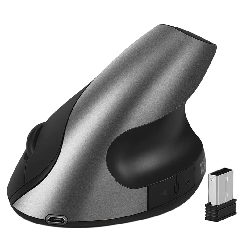 Rechargeable Wireless Vertical Mouse 2.4G Ergonomic Optical Mice with 3 Adjustable DPI 800/1200/ 1600 (Gray) | Компьютеры и офис