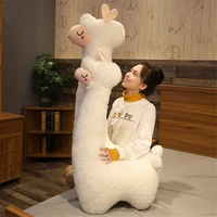 75 130cm kawaii alpaca plush toy japanese alpaca soft stuffed cute sheep llama animal dolls sleep pillow home bed decor gift