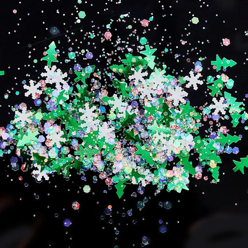 Рождественские снежинки FOUR LILY Mix Рождественская елка Звездные огни блестки