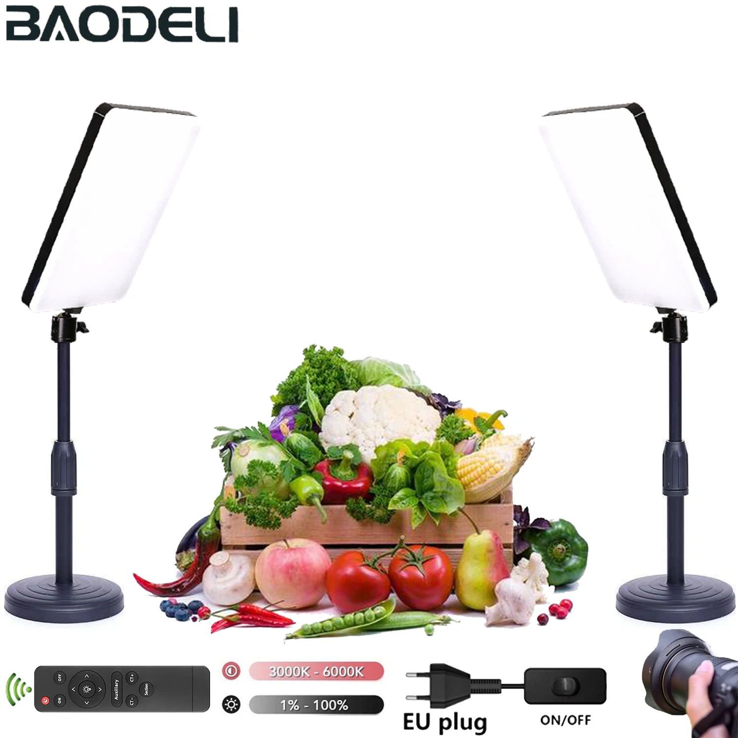 Painel de Luz de Vídeo Lâmpada com Suporte de Mesa Plug Bi-color 2700k-5700k Fotografia Iluminação Live Stream Photo Studio Fill 11 Led ue