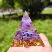 natural tiger eye healing amethyst crystal sphere orgone pyramid quartz emf protection energy orgonite chakra meditation stone