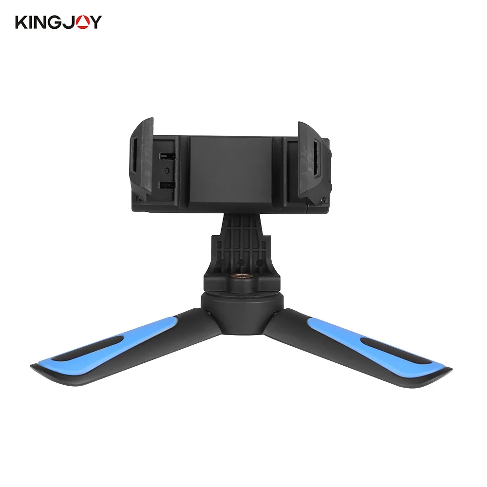 KINGJOY 2 в 1 многофункциональный настольный смартфон зажим держатель Мини штатив Ручной Стабилизатор для тренога для Iphone и многое другое - Цвет: Blue