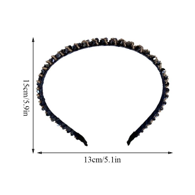 

Shiny Luxury Hair Accessories Elegant Chic Hair Ornament Rhinestone Thin Edge Hair Hoop Crystal Full Rhinestone Headband