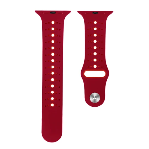 Red Ремешок для apple watch band 4 5 44 мм 40 мм correa iwatch band 3 2 42 мм 38 мм спортивный силиконовый браслет ремень аксессуары для apple watch - Цвет ремешка: Red