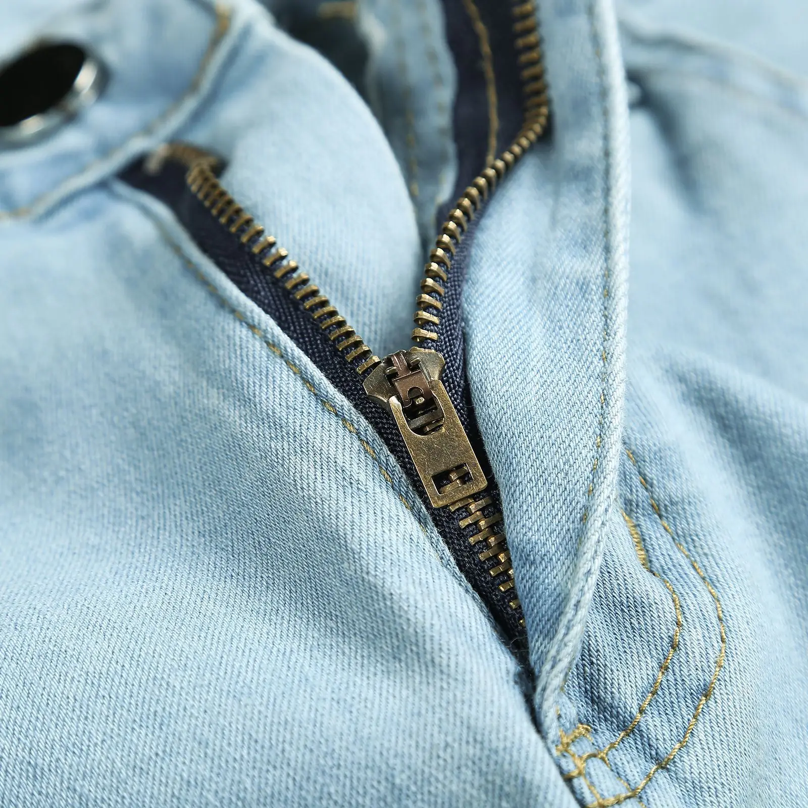 

Men Ripped Shorts Jeans Slim Fit Short Pants Destroyed Skinny Jeans Stretch Pants Casual Frayed Denim Summer Mens Jeans