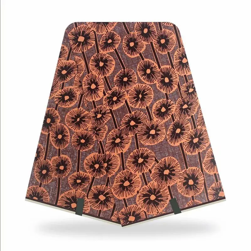 

Latest Veritable Fabric Wax African Guaranteed 100% Cotton High Quality Ankara Fabric Real Batik Print 6 Yards/piece Wax-O129