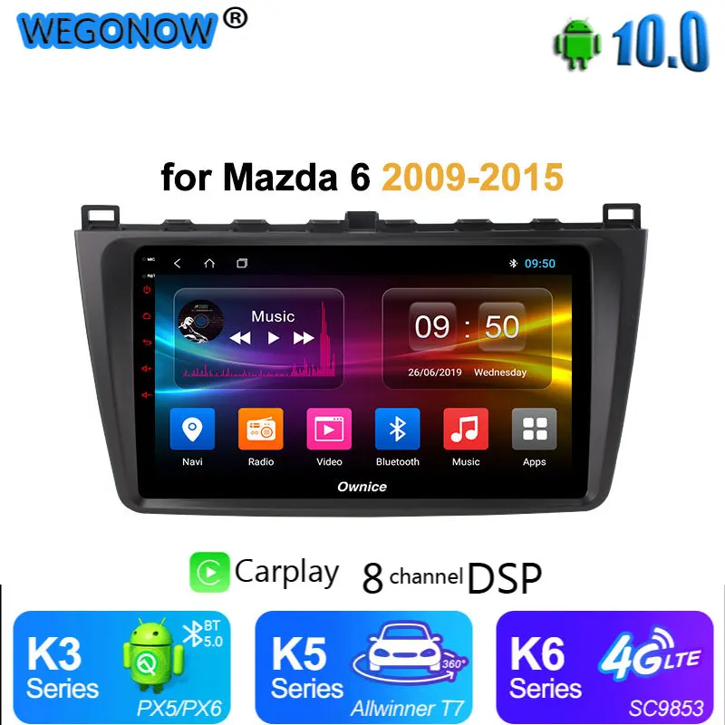 Ownice DSP carplay Восьмиядерный 2 Гб ОЗУ 32 ПЗУ Android автомобильный dvd 10 gps для Mazda 6 вершина