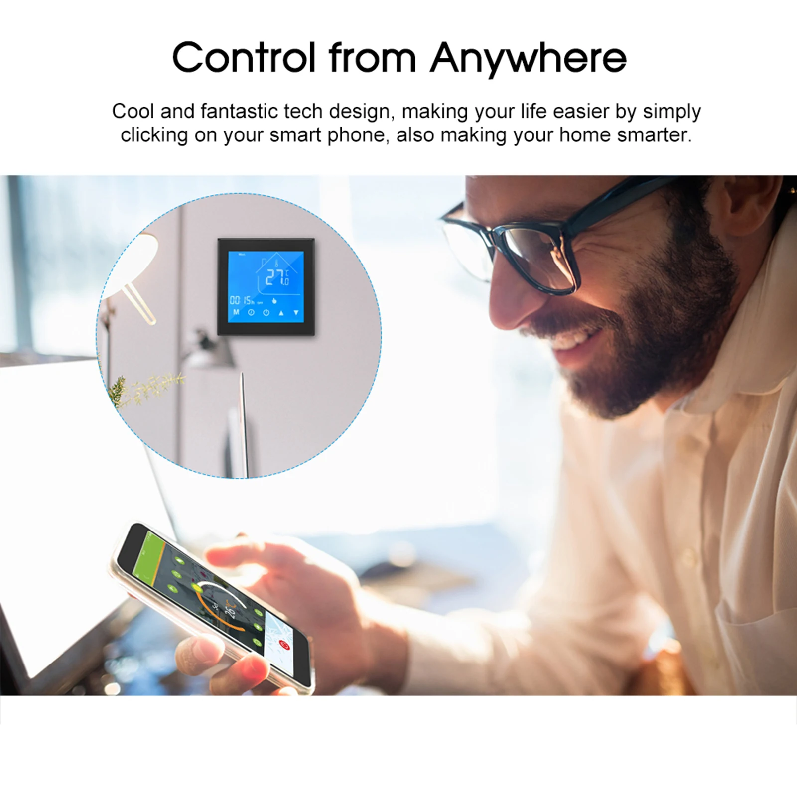 WiFi Smart Thermostat LCD Display Temperature Controller for Week Programmable Heating Ewelink APP Control (GC/GA) | Электроника