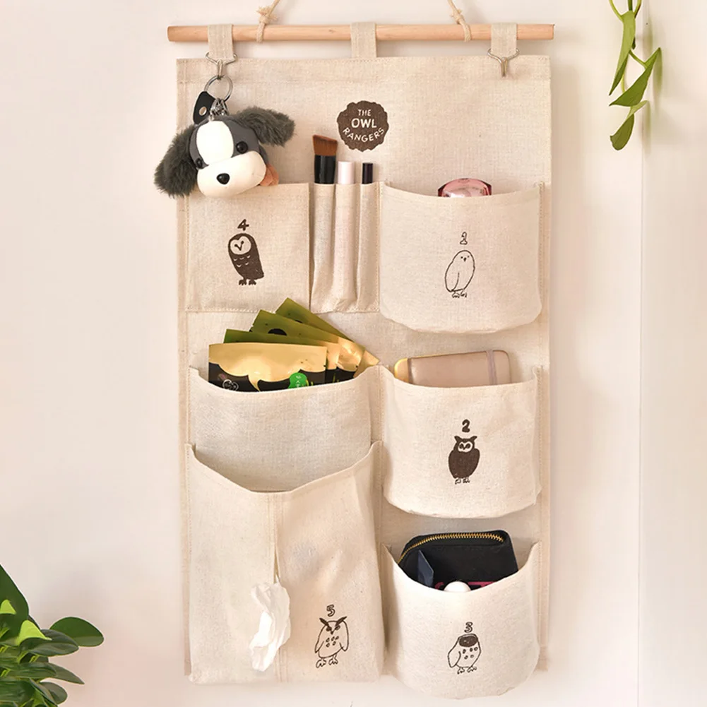 Милые подвесные сумки для хранения в виде совы дверной шкаф настенная подвесная